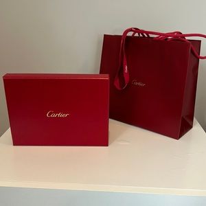 Cartier box 1.5x8.5x6.5” and bag w/ ribbon